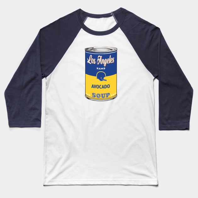 LA Rams Soup Can Baseball T-Shirt by Rad Love